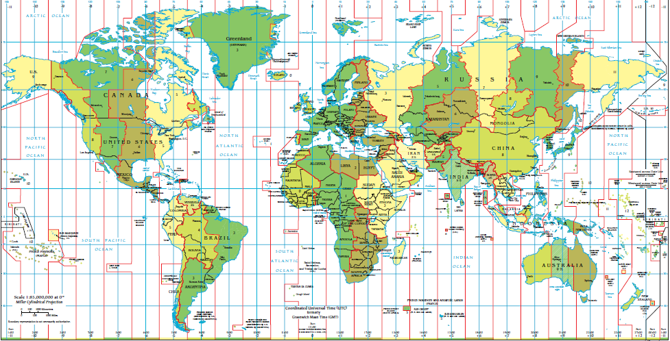 World Timezone Map